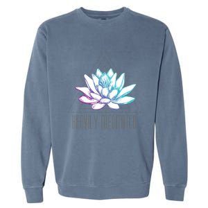 Heavily Meditated Lotus Minimalist Meditation Spiritual Gift Garment-Dyed Sweatshirt