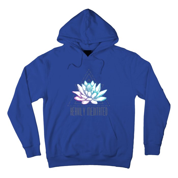 Heavily Meditated Lotus Minimalist Meditation Spiritual Gift Hoodie