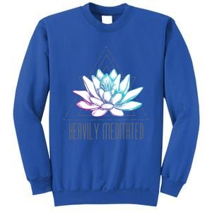 Heavily Meditated Lotus Minimalist Meditation Spiritual Gift Sweatshirt