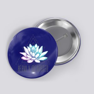 Heavily Meditated Lotus Minimalist Meditation Spiritual Gift Button