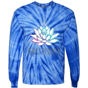 Heavily Meditated Lotus Minimalist Meditation Spiritual Gift Tie-Dye Long Sleeve Shirt