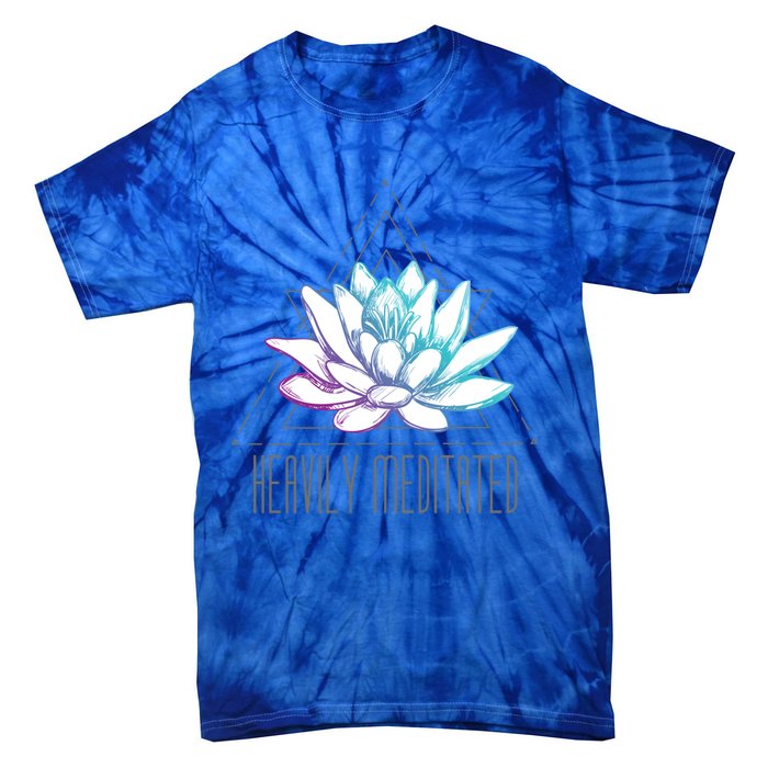 Heavily Meditated Lotus Minimalist Meditation Spiritual Gift Tie-Dye T-Shirt