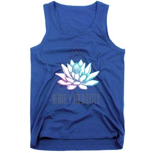 Heavily Meditated Lotus Minimalist Meditation Spiritual Gift Tank Top