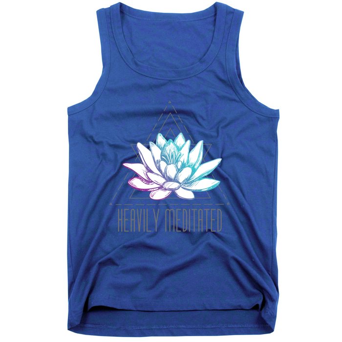 Heavily Meditated Lotus Minimalist Meditation Spiritual Gift Tank Top