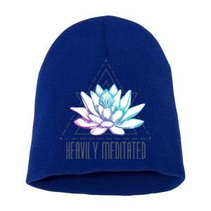 Heavily Meditated Lotus Minimalist Meditation Spiritual Gift Short Acrylic Beanie