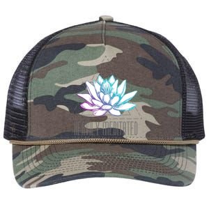 Heavily Meditated Lotus Minimalist Meditation Spiritual Gift Retro Rope Trucker Hat Cap