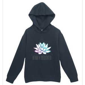 Heavily Meditated Lotus Minimalist Meditation Spiritual Gift Urban Pullover Hoodie