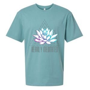 Heavily Meditated Lotus Minimalist Meditation Spiritual Gift Sueded Cloud Jersey T-Shirt