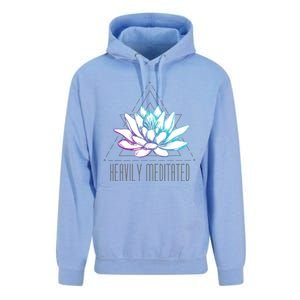 Heavily Meditated Lotus Minimalist Meditation Spiritual Gift Unisex Surf Hoodie