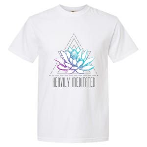 Heavily Meditated Lotus Minimalist Meditation Spiritual Gift Garment-Dyed Heavyweight T-Shirt