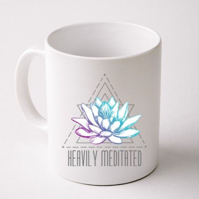 Heavily Meditated Lotus Minimalist Meditation Spiritual Gift Coffee Mug