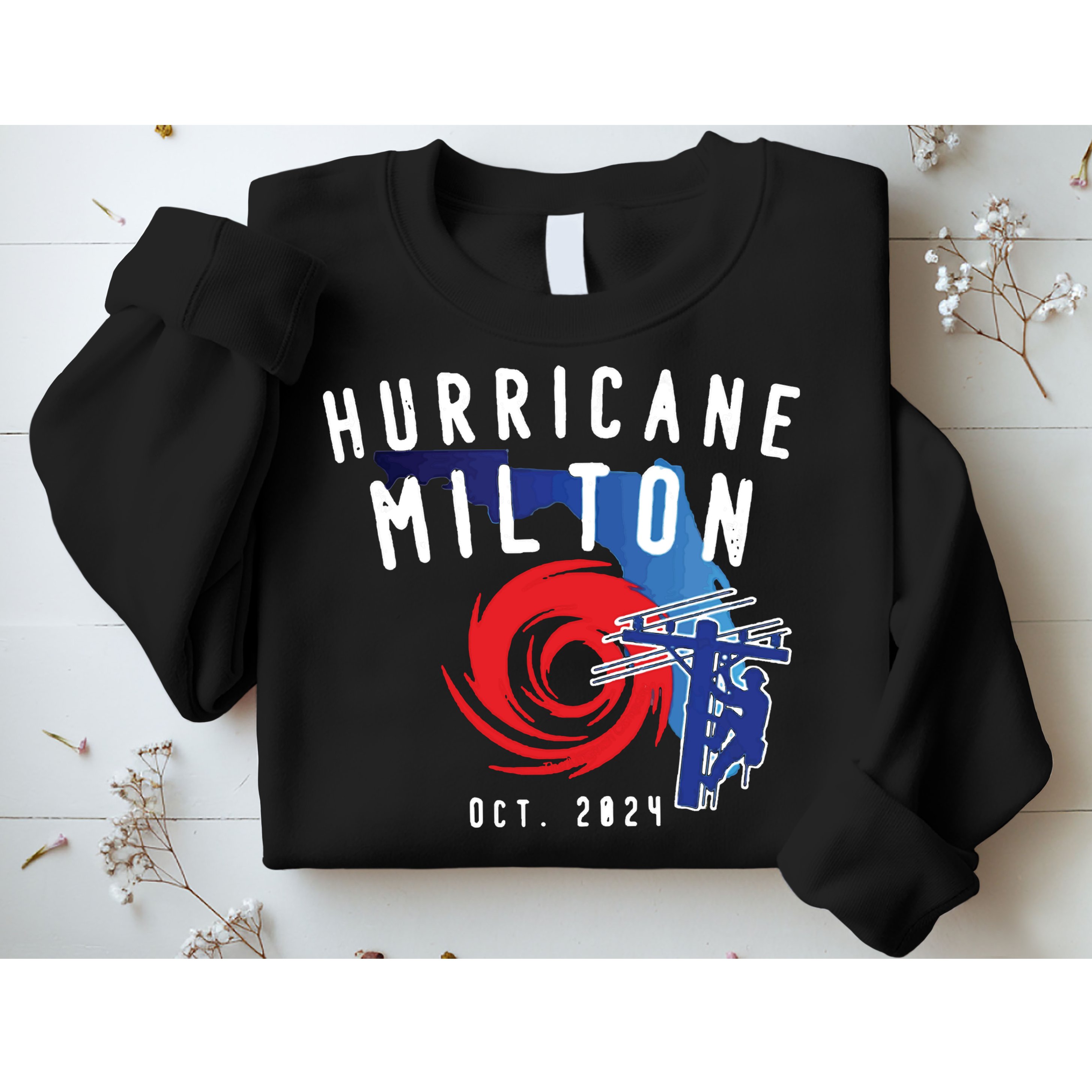Hurricane Milton Lineman Storm  American Lineman Journeyman Sweatshirt