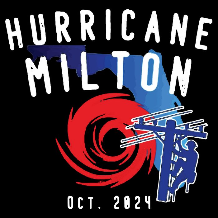 Hurricane Milton Lineman Storm  American Lineman Journeyman Flat Bill Trucker Hat