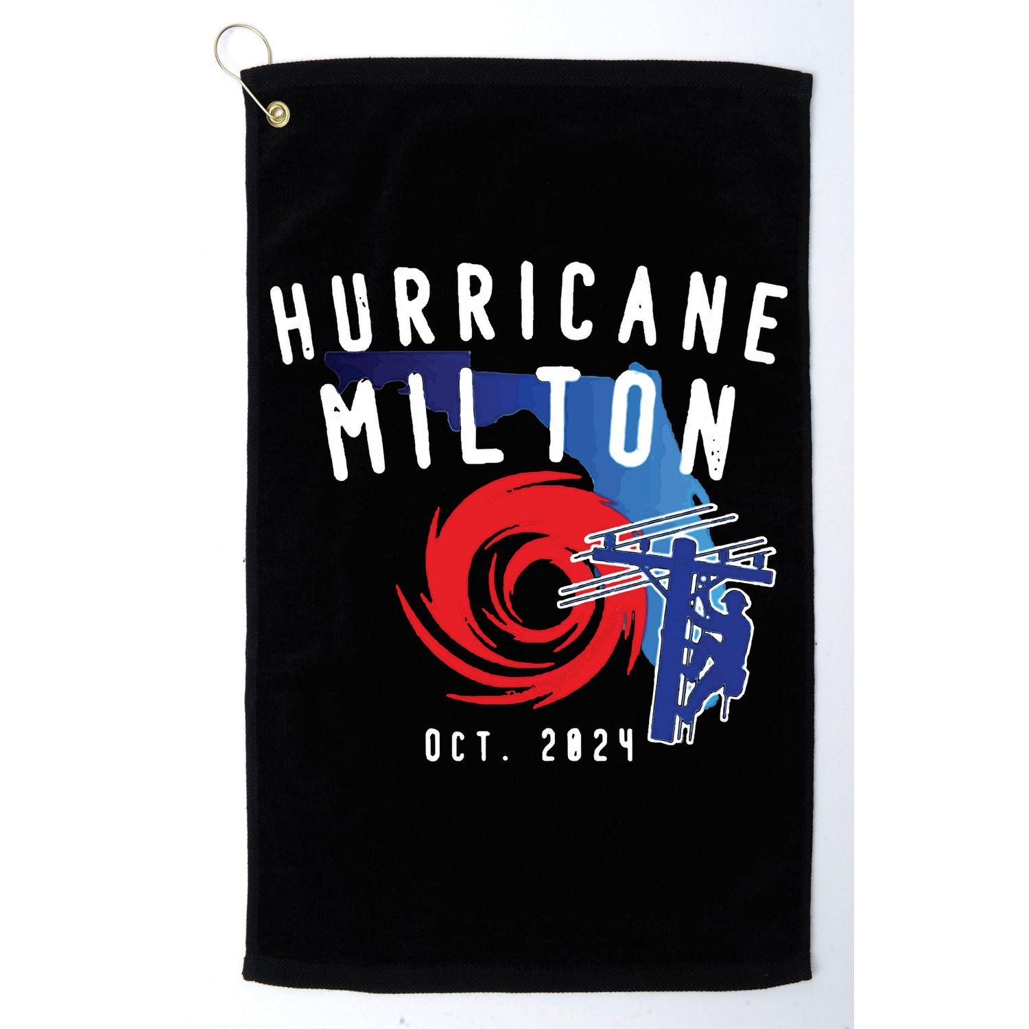 Hurricane Milton Lineman Storm  American Lineman Journeyman Golf Towel