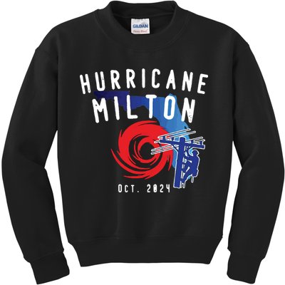 Hurricane Milton Lineman Storm  American Lineman Journeyman Kids Sweatshirt