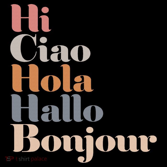 Hi Multiple Languages Hello Bonjour Ciao Hola Boho Button