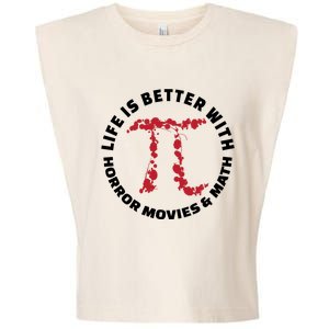 Horror Movie Lover Math Enthusiasts Cool Gift Pi Symbol Pi Day Art Cute Gift Garment-Dyed Women's Muscle Tee