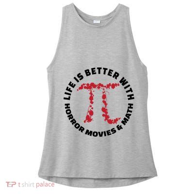 Horror Movie Lover Math Enthusiasts Cool Gift Pi Symbol Pi Day Art Cute Gift Ladies PosiCharge Tri-Blend Wicking Tank
