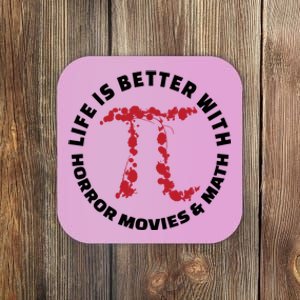 Horror Movie Lover Math Enthusiasts Cool Gift Pi Symbol Pi Day Art Cute Gift Coaster