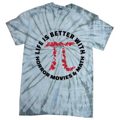Horror Movie Lover Math Enthusiasts Cool Gift Pi Symbol Pi Day Art Cute Gift Tie-Dye T-Shirt