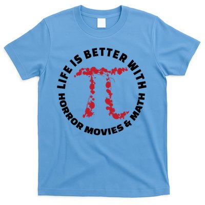 Horror Movie Lover Math Enthusiasts Cool Gift Pi Symbol Pi Day Art Cute Gift T-Shirt