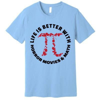 Horror Movie Lover Math Enthusiasts Cool Gift Pi Symbol Pi Day Art Cute Gift Premium T-Shirt