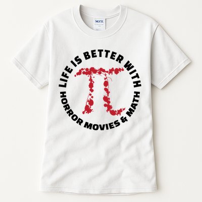 Horror Movie Lover Math Enthusiasts Cool Gift Pi Symbol Pi Day Art Cute Gift Tall T-Shirt