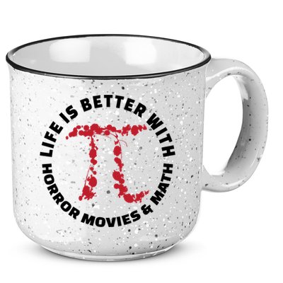 Horror Movie Lover Math Enthusiasts Cool Gift Pi Symbol Pi Day Art Cute Gift 15oz Campfire Ceramic Mug