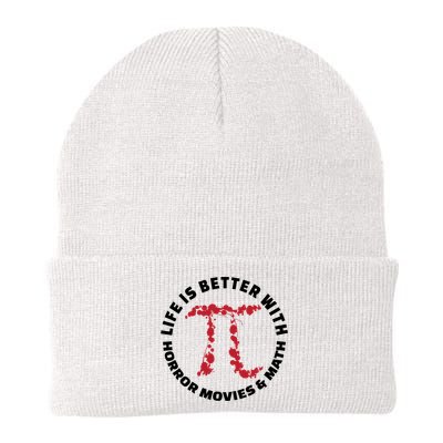Horror Movie Lover Math Enthusiasts Cool Gift Pi Symbol Pi Day Art Cute Gift Beanie