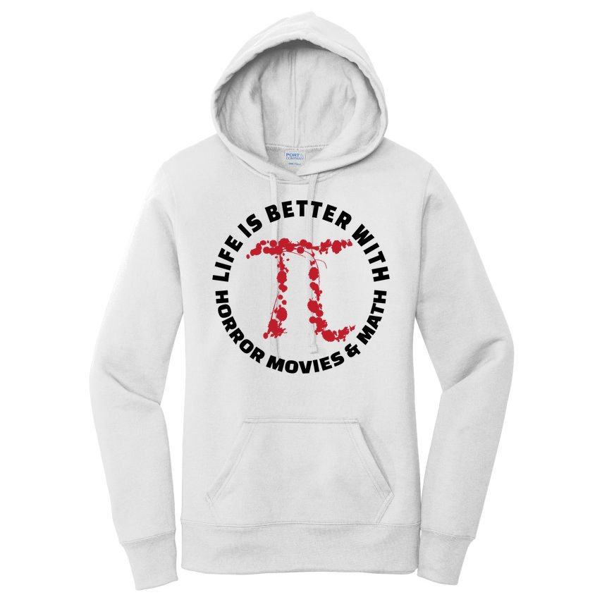 Horror Movie Lover Math Enthusiasts Cool Gift Pi Symbol Pi Day Art Cute Gift Women's Pullover Hoodie
