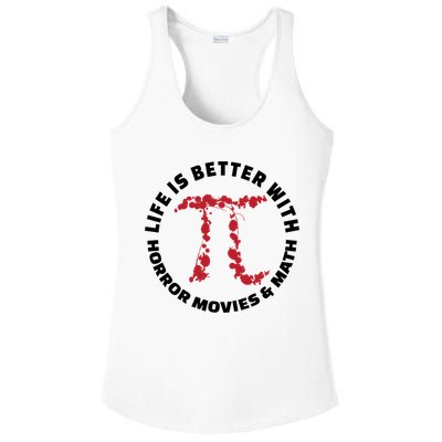 Horror Movie Lover Math Enthusiasts Cool Gift Pi Symbol Pi Day Art Cute Gift Ladies PosiCharge Competitor Racerback Tank