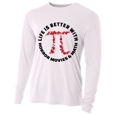 Horror Movie Lover Math Enthusiasts Cool Gift Pi Symbol Pi Day Art Cute Gift Cooling Performance Long Sleeve Crew
