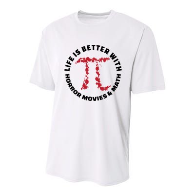 Horror Movie Lover Math Enthusiasts Cool Gift Pi Symbol Pi Day Art Cute Gift Youth Performance Sprint T-Shirt
