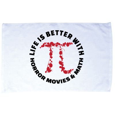 Horror Movie Lover Math Enthusiasts Cool Gift Pi Symbol Pi Day Art Cute Gift Microfiber Hand Towel