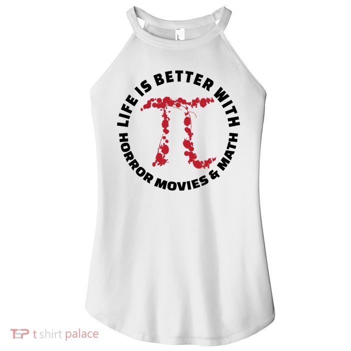 Horror Movie Lover Math Enthusiasts Cool Gift Pi Symbol Pi Day Art Cute Gift Women's Perfect Tri Rocker Tank