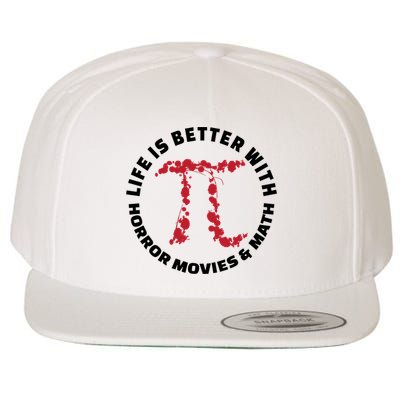 Horror Movie Lover Math Enthusiasts Cool Gift Pi Symbol Pi Day Art Cute Gift Wool Snapback Cap