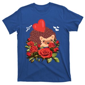 Hedgehog Mom Lover Heart Funny Valentine's Day Gift T-Shirt