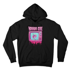 Horror Movie Lover Pastel Goth Slasher Pink Retro Tv Scary Hoodie