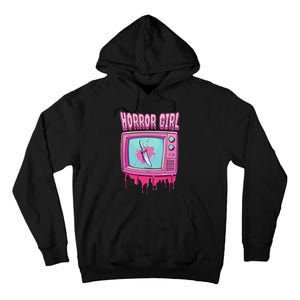 Horror Movie Lover Pastel Goth Slasher Pink Retro Tv Scary Tall Hoodie