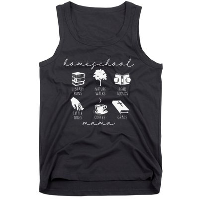 Homeschool Mama Library Runs Nature Walks Homeschool Mom Tank Top