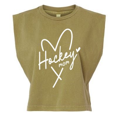 Hockey Mom Love Gift Garment-Dyed Women's Muscle Tee