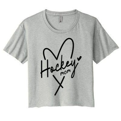 Hockey Mom Love Gift Women's Crop Top Tee