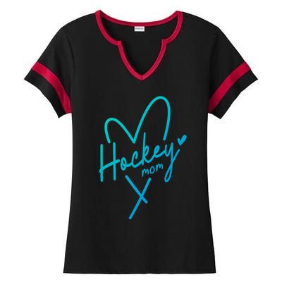 Hockey Mom Love Gift Ladies Halftime Notch Neck Tee