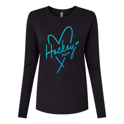 Hockey Mom Love Gift Womens Cotton Relaxed Long Sleeve T-Shirt