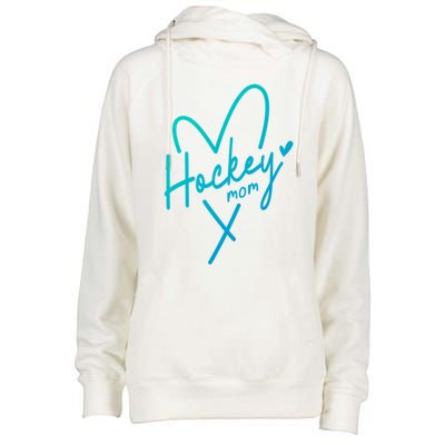 Hockey Mom Love Gift Womens Funnel Neck Pullover Hood