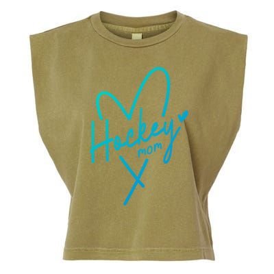 Hockey Mom Love Gift Garment-Dyed Women's Muscle Tee