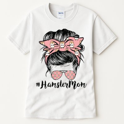 Hamster Mom Life Messy Bun Hair Mothers Day Hamster Mom Tall T-Shirt