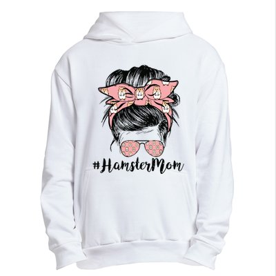 Hamster Mom Life Messy Bun Hair Mothers Day Hamster Mom Urban Pullover Hoodie