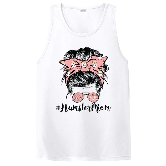 Hamster Mom Life Messy Bun Hair Mothers Day Hamster Mom PosiCharge Competitor Tank