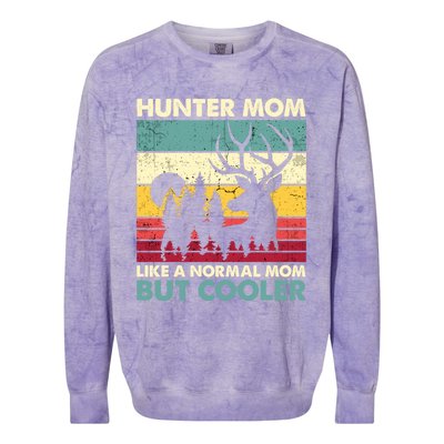 Hunter Mom Like Normal Mom But Cooler Retro Funny Hunting Gift Colorblast Crewneck Sweatshirt